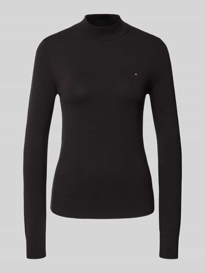 Tommy Hilfiger Gebreide trui CO JERSEY FINE GG MOCK-NK LS SWT