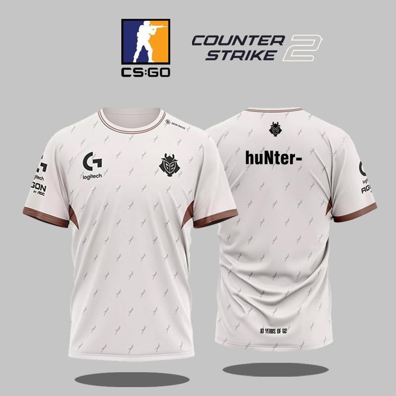 ETST 03 G2 Esports Club 2025 Wit Jersey League Of Legends CSGO Professionele League Speler Uniformen Fan Aangepaste T-shirts Unisex Tops XL