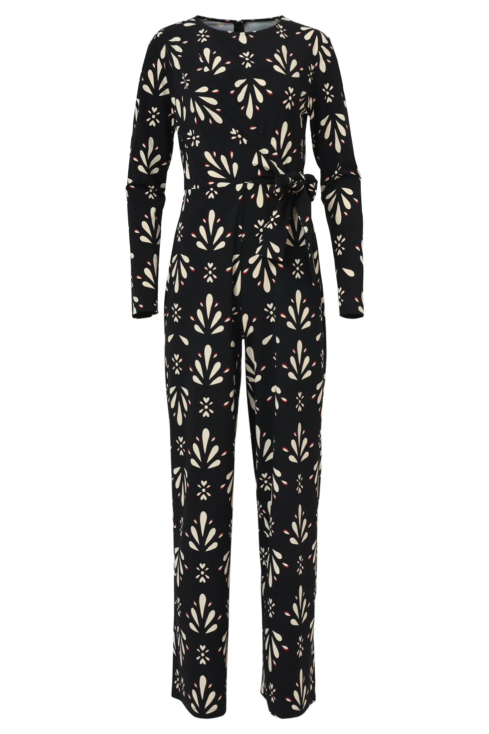 Smashed Lemon Zwart en wit ornamentaal print jumpsuit in travelkwaliteit |