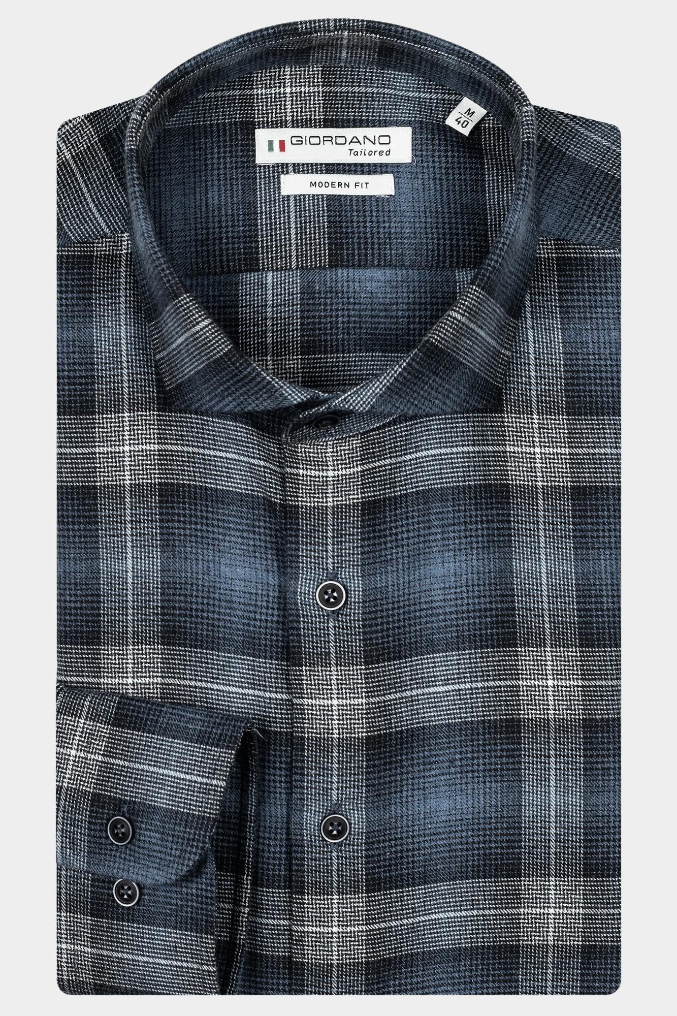 Giordano Casual hemd lange mouw row, ls cutaway bold check 427831/60