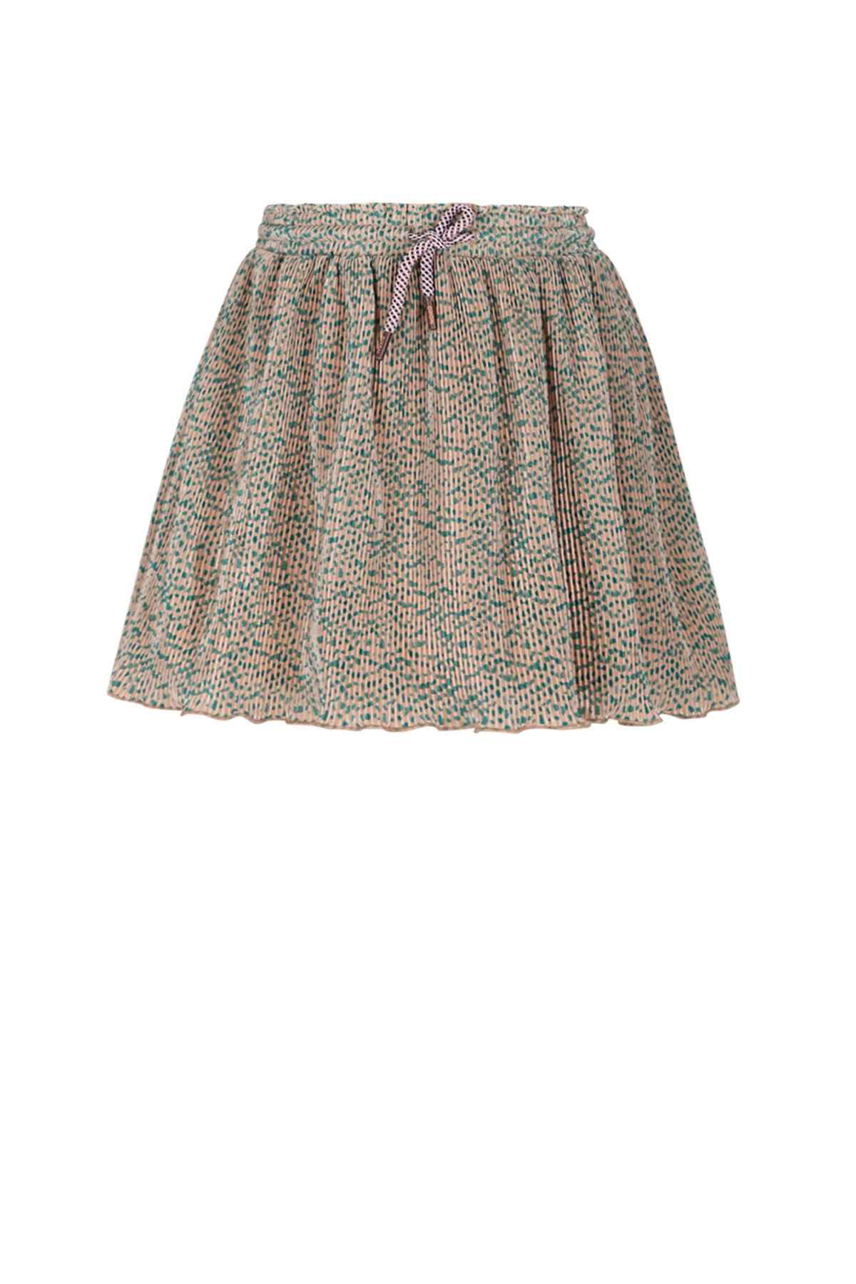 NoNo winter plisse jersey rok meisjes - zand - Nele - AOP