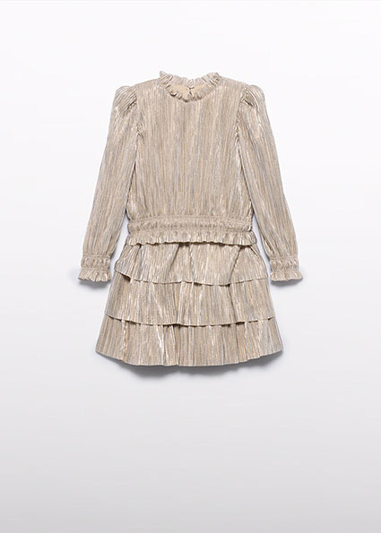 Abel & Lula winter rok-set meisjes - beige - gebreid - geplooid