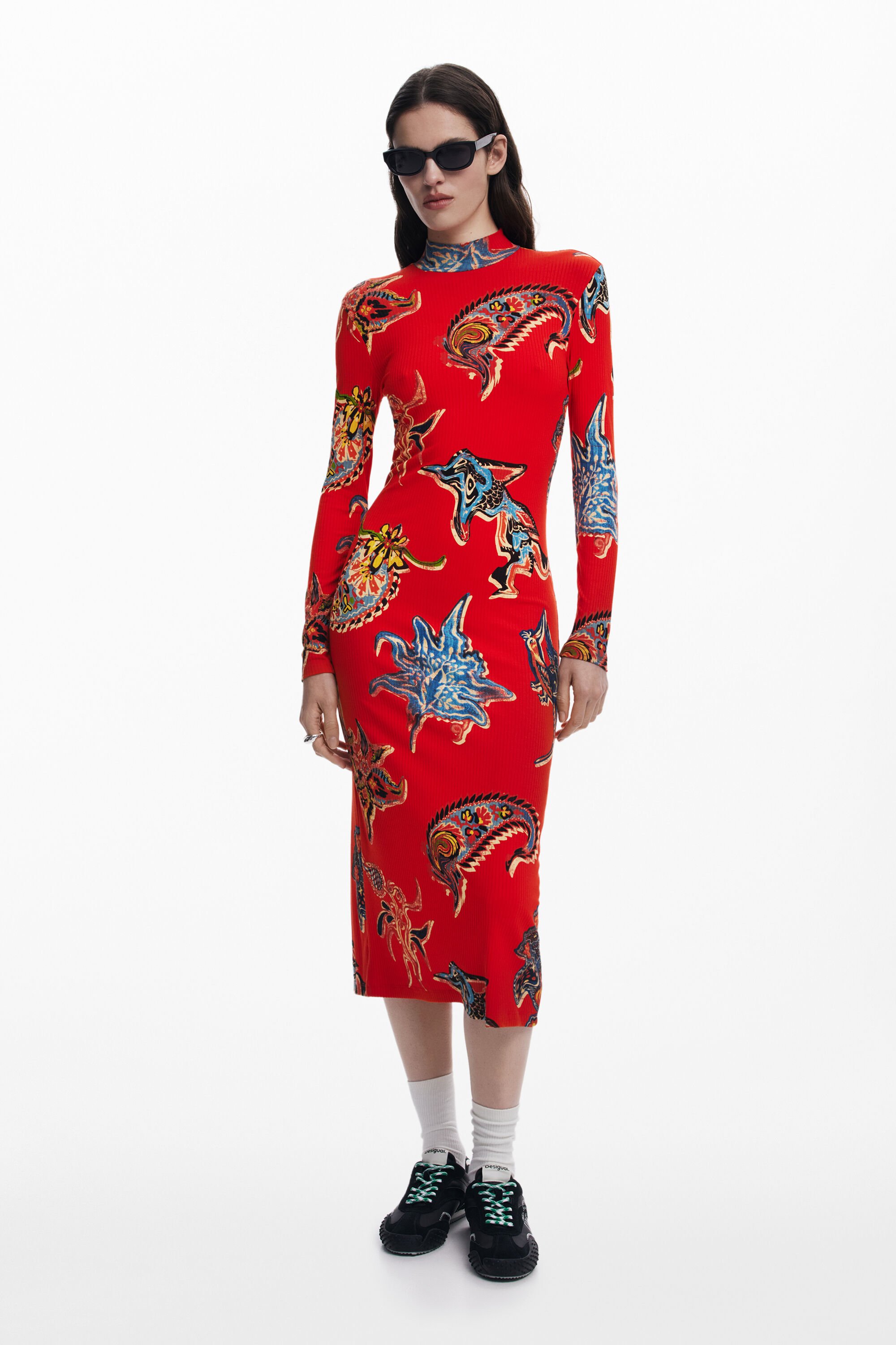 Desigual Jurk ontworpen door Mr. Christian Lacroix - RED