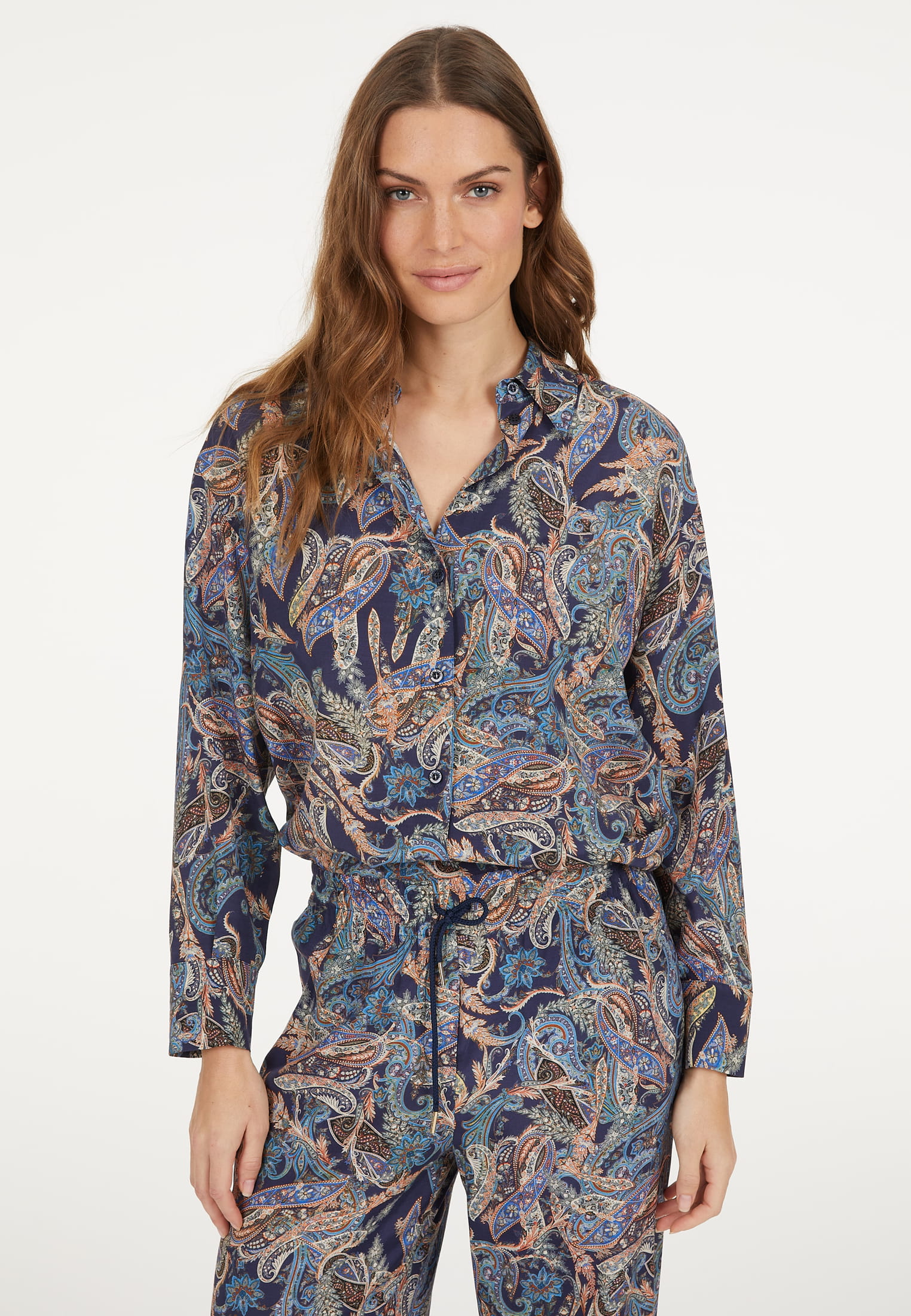MARC AUREL Oversize Hemd mit Paisleyprint