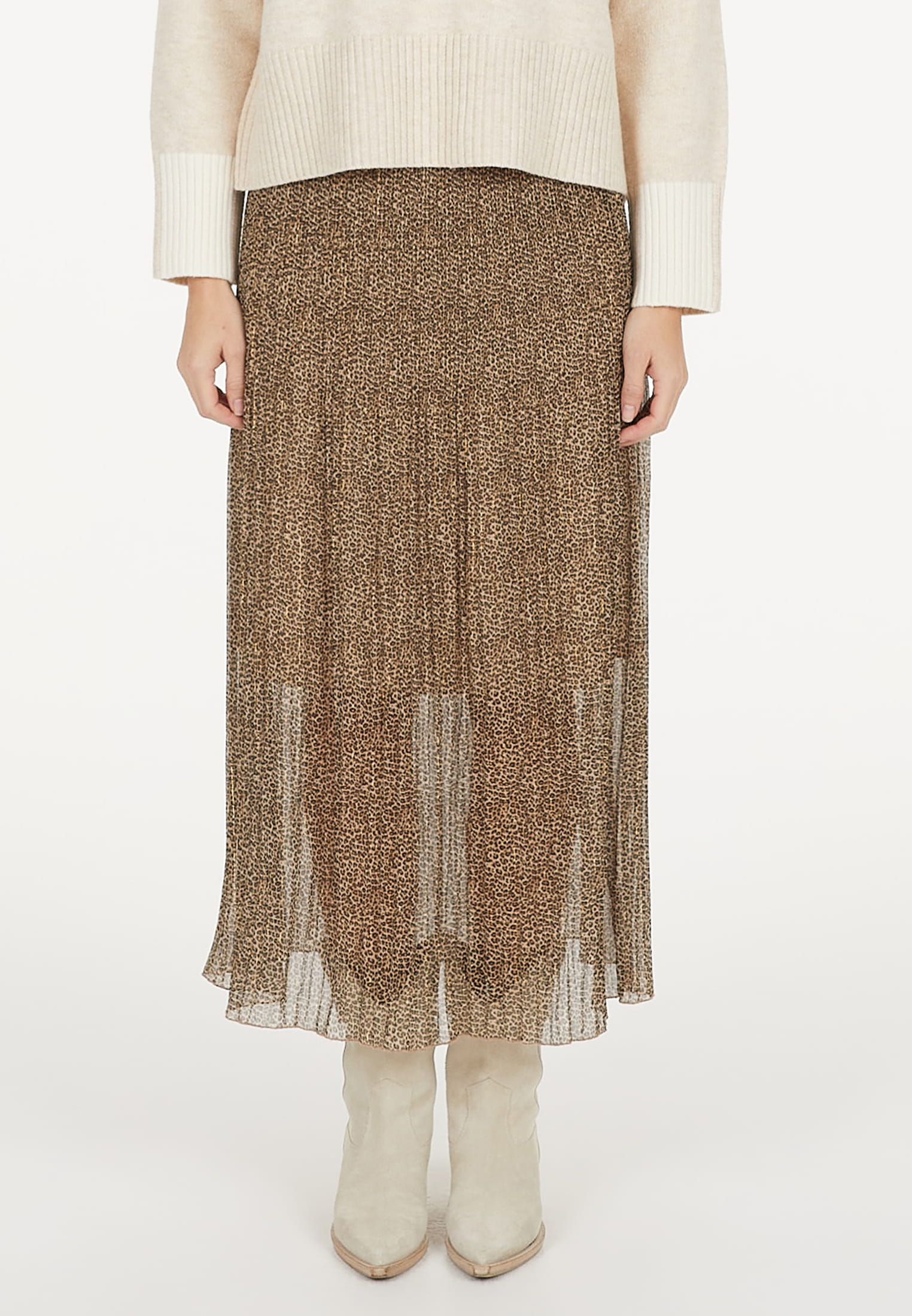 MARC AUREL Rock im Minimal Leo-Print