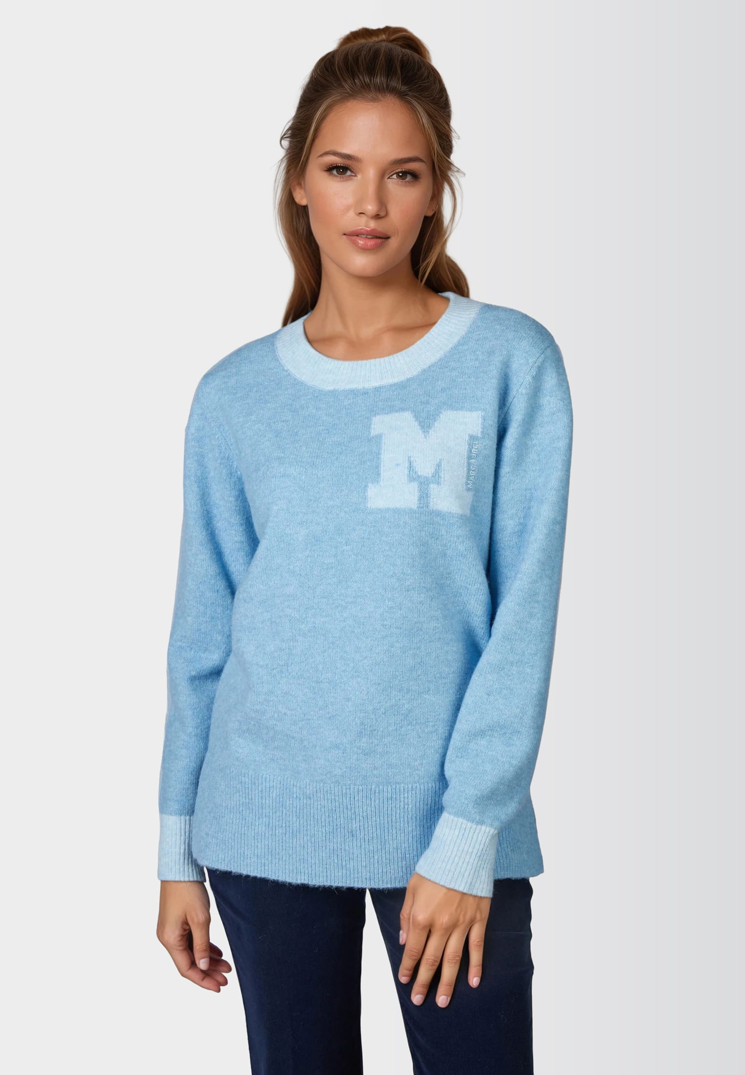 MARC AUREL Pullover mit M-Intarsie