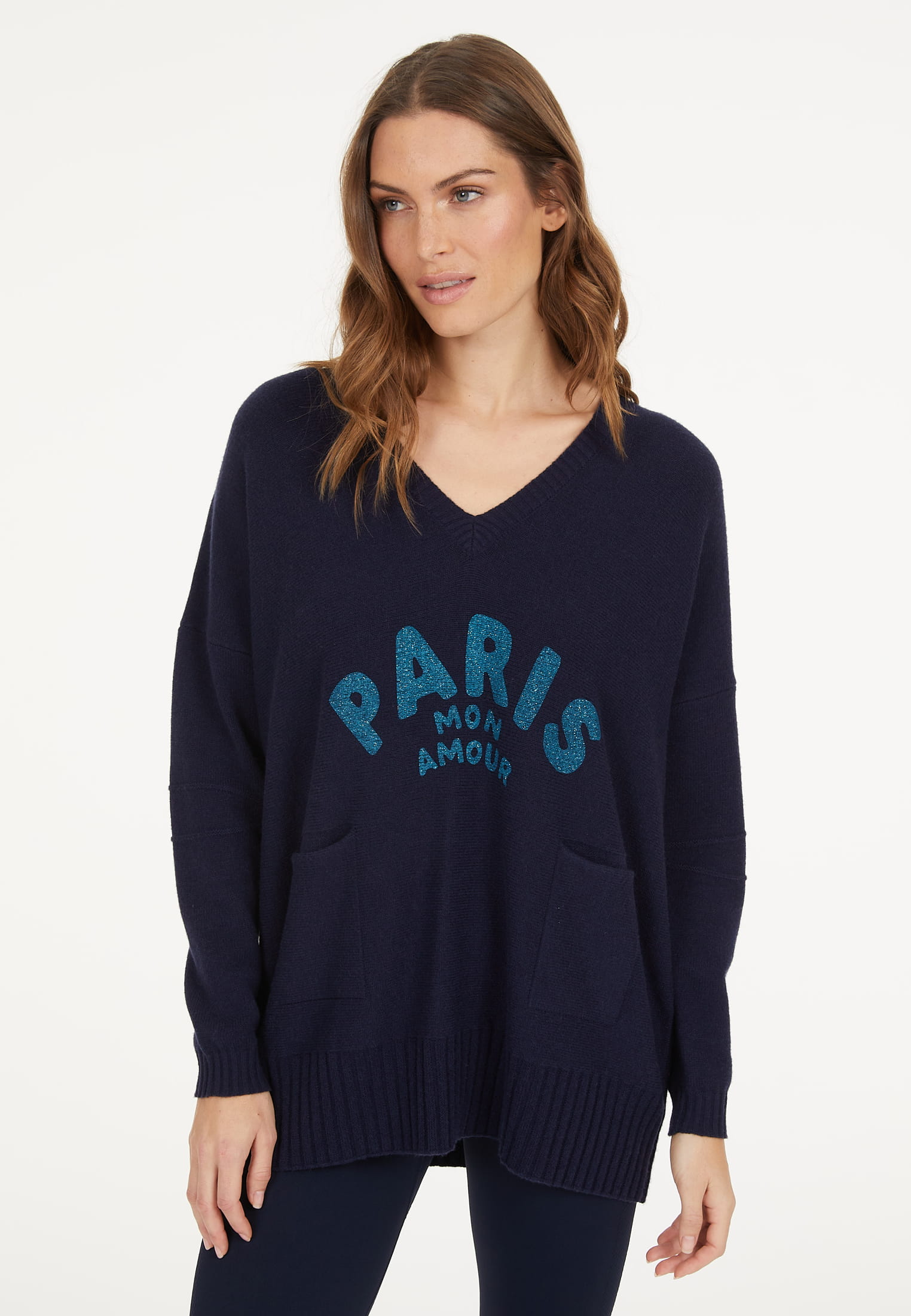MARC AUREL Pullover mit Logo-Print