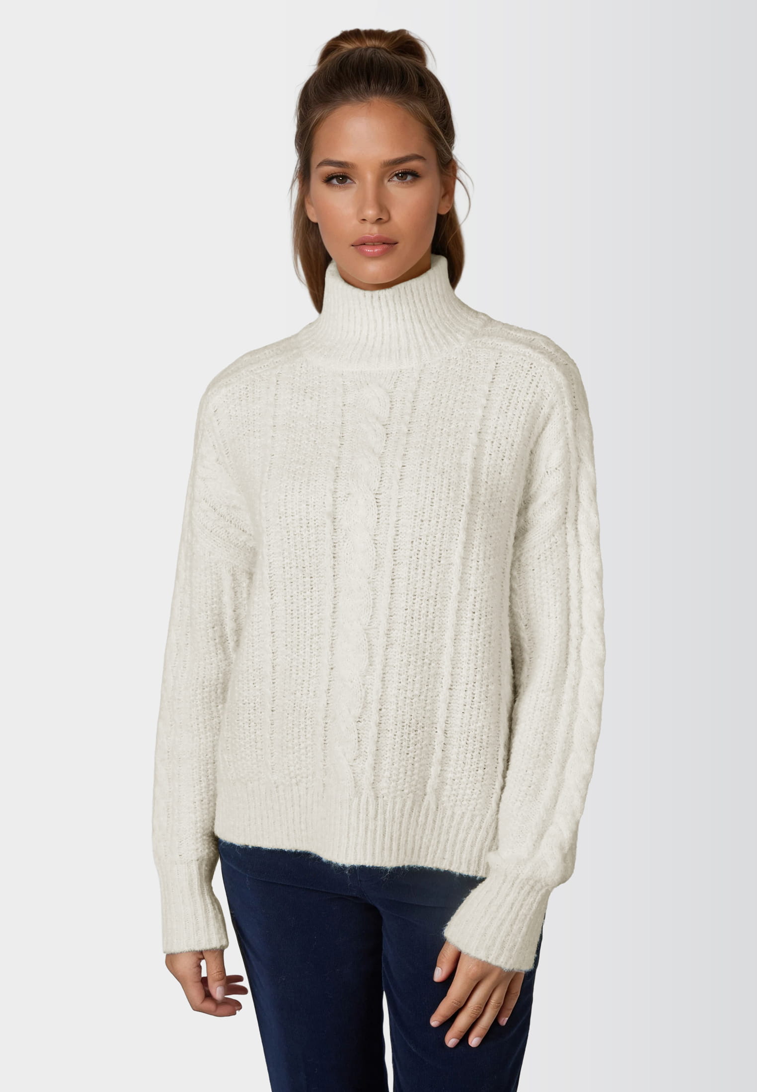 MARC AUREL Zopf-Pullover mit Turtleneck