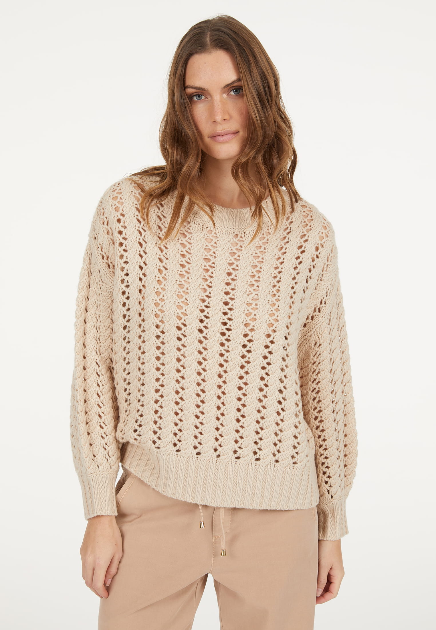 MARC AUREL Pullover mit offener Struktur
