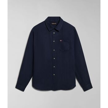 Napapijri Overhemd Lange Mouw  G-LINEN LS NP0A4HQ2-176 BLU MARINE