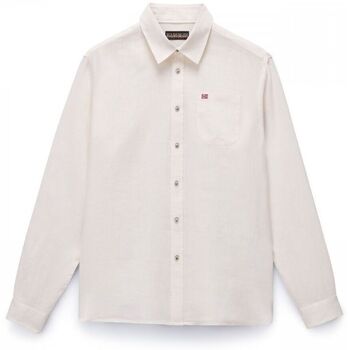 Napapijri Overhemd Lange Mouw  G-LINEN LS NP0A4HQ2-N1A1 WHITE WHISPER
