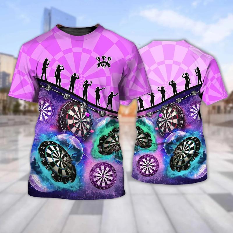 ETST WENDY 005 Heren T-shirt Dart Ronde Doel Print Zomer O-hals Korte Mouw Oversized Tops Tees Casual T-shirt Voor Mannen Straat Coole Kleding 2XL