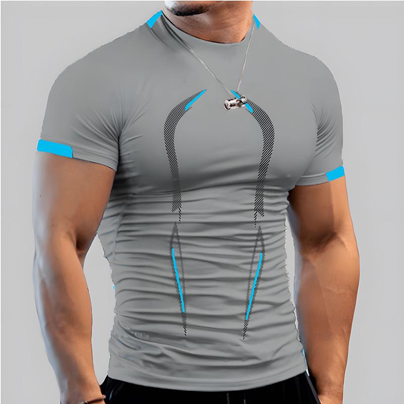 Lucky Black Cat Heren zomer casual comfortabel strak T-shirt sport gym sportkleding sneldrogend ademend shirt L
