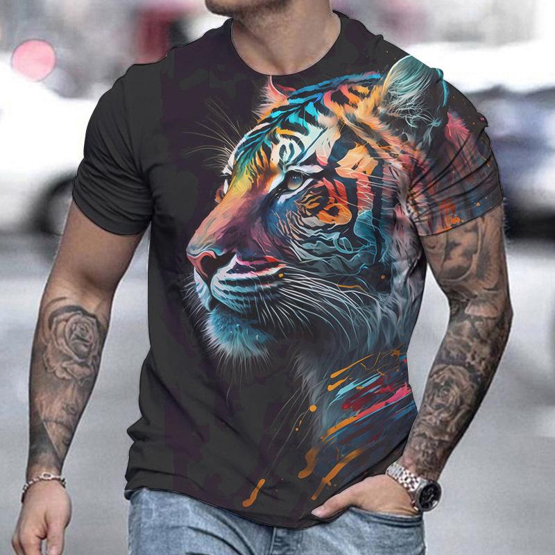 ETST WENDY 05 Dieren T-shirt voor mannen 3D Tijger bedrukte mode heren Street Designer korte mouwen Harajuku sweatshirt losse oversized T-shirts M