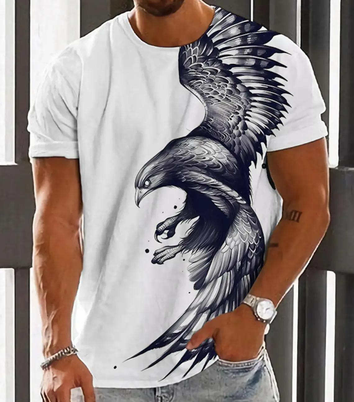 Transmission of love Heren T-shirt Voor Heren 3D Geprint Grafisch Wolf T-shirts Oversized Mode Tops Korte Mouwen Zomer Dameskleding Tees Tops 3XL