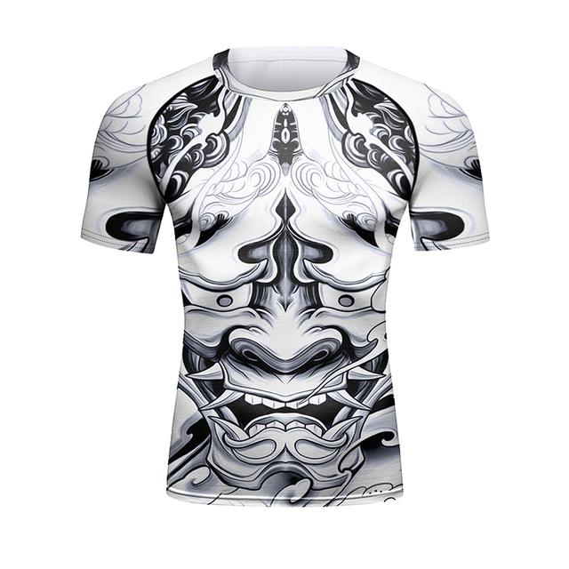 ETST 07 CODY LUDIN Heren Fluorescerende Tattoo Effect t-shirts Voor jiu jitsu BJJ Uv Zonbescherming Mannelijke Fietsen Gym Sport Gesublimeerde Shirts M