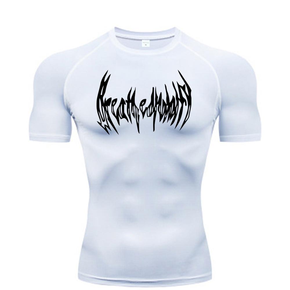 Dress in July 2024 Milk Silk Fitness T-shirt Heren Muscle Gym Compressie Sportkleding Snel drogend Ademend Sport Bottoming Shirt M