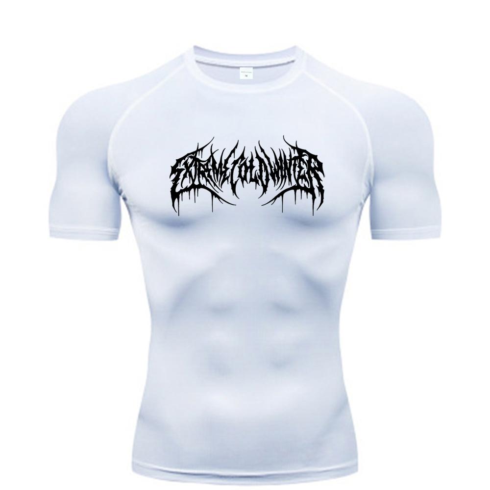 Dress in July Zomer Compressie Sweatshirt Korte Mouw Heren Fitness T-shirt Hardloop Snel Drogende Top Gym Workout Bodybuilding T-shirt S-3XL S