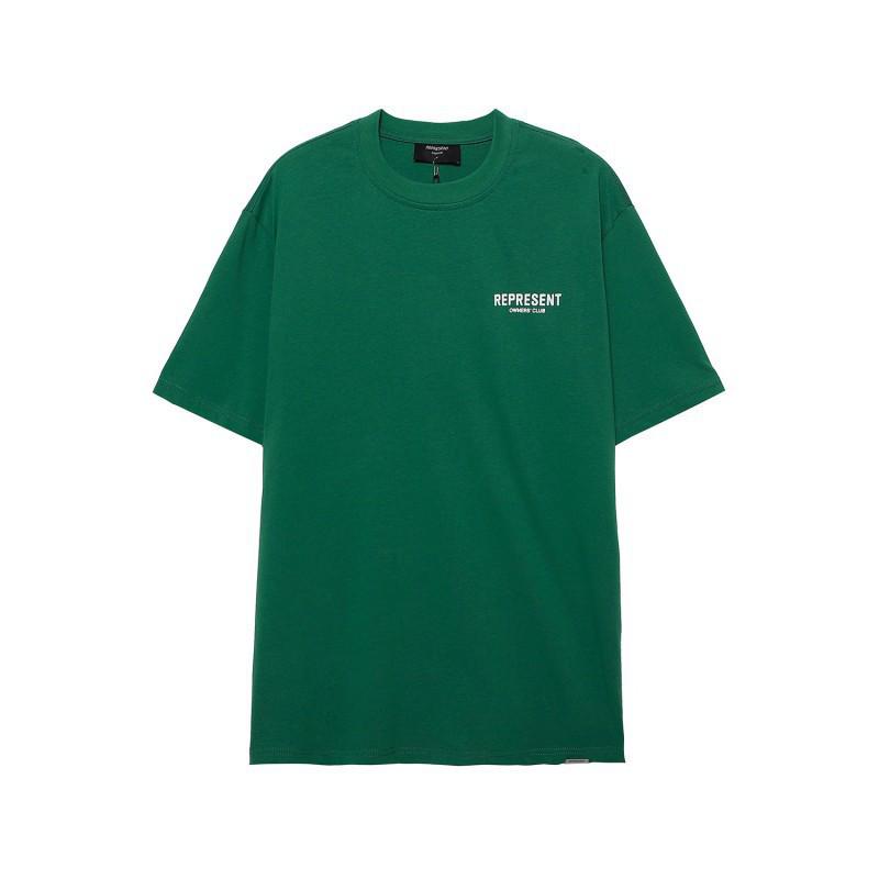 StrideBox REPRESENT Basic Logo Letter Korte Mouw 2022 Zomer Losvallend T-Shirt voor Koppels Medium