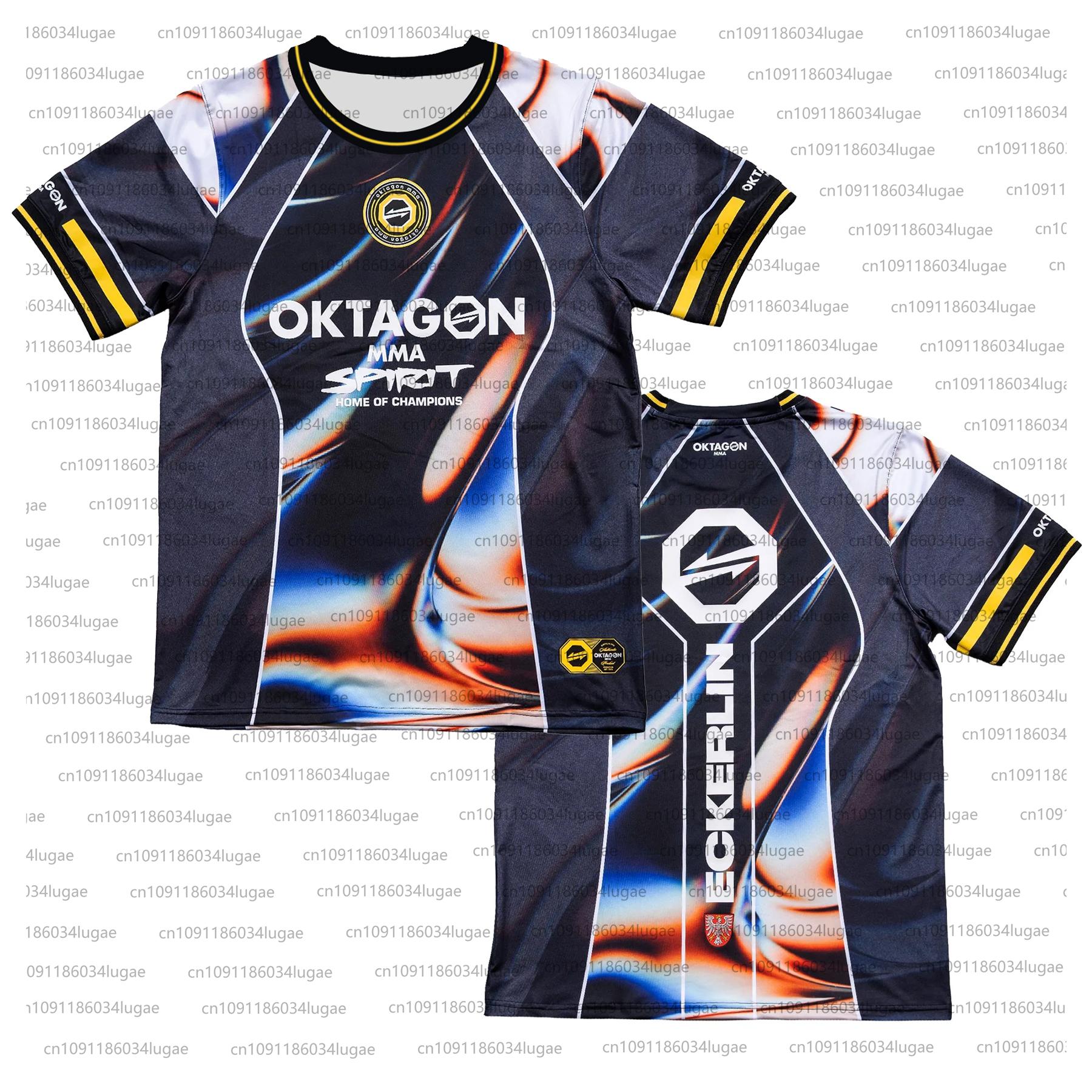 ETST 006 2025 Zomerprint OKTAGON Fighting Fighter Fans Uniform Heren Dames Ademend Ronde Hals Korte Mouw Heren Casual T-shirt Jersey L