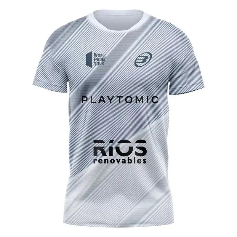 ETST 006 2024 Nieuwste Zomer 3D T-shirt Padel Bullpadel Heren Tennispak Zomersport Tafeltennis Badminton Sportkleding Ademend L