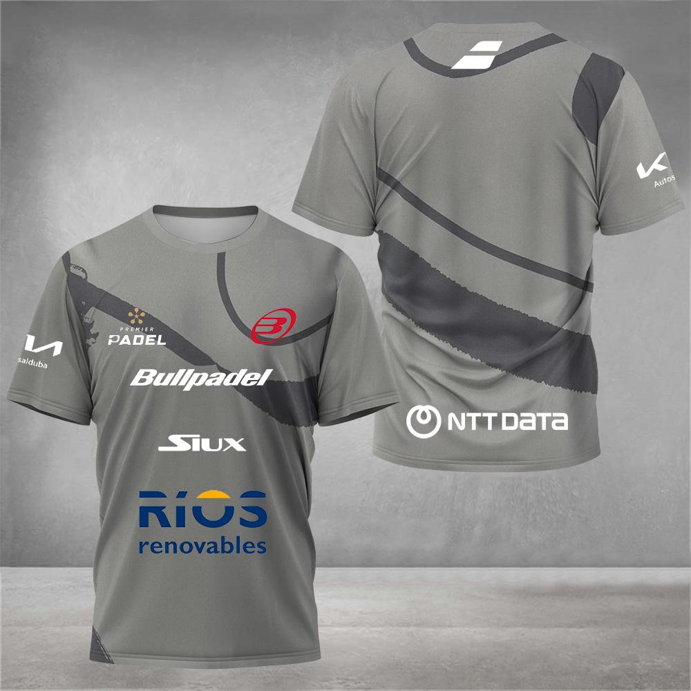 ETST42 Snel drogende ademende padel tennis fans T-shirt heren tennis training korte mouwen kleding zomer 3D print o-hals T-shirts top 2XL