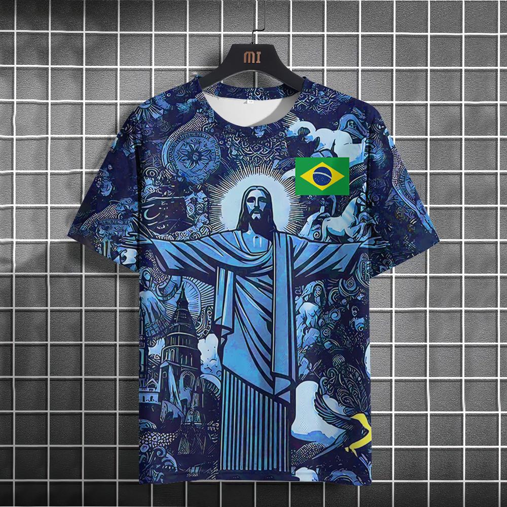 ETST 07 Zomer T-shirt Voetbal Training Top Brazilië Speciale Editie Zwart Grijs Voetbalshirt Heren Dames Outdoor Sneldrogend T-shirt M