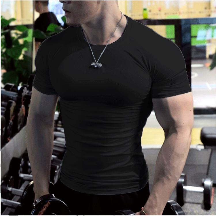 JunChengMY Jeugd 2024 Zomer Nieuwe Sport Casual Korte mouwen Trendy Mode heren T-shirt Tops S zwart