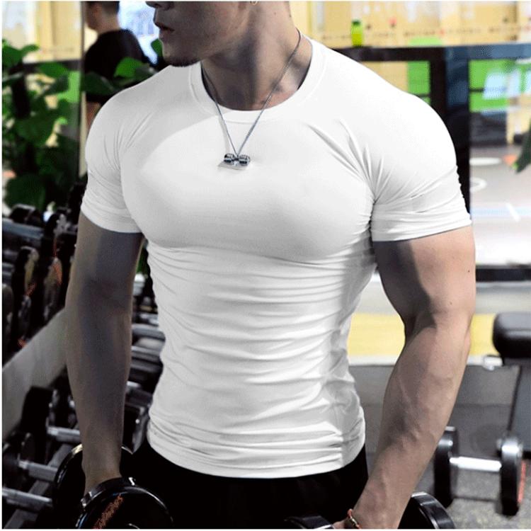 JunChengMY Jeugd 2024 Zomer Nieuwe Sport Casual Korte mouwen Trendy Mode heren T-shirt Tops M wit