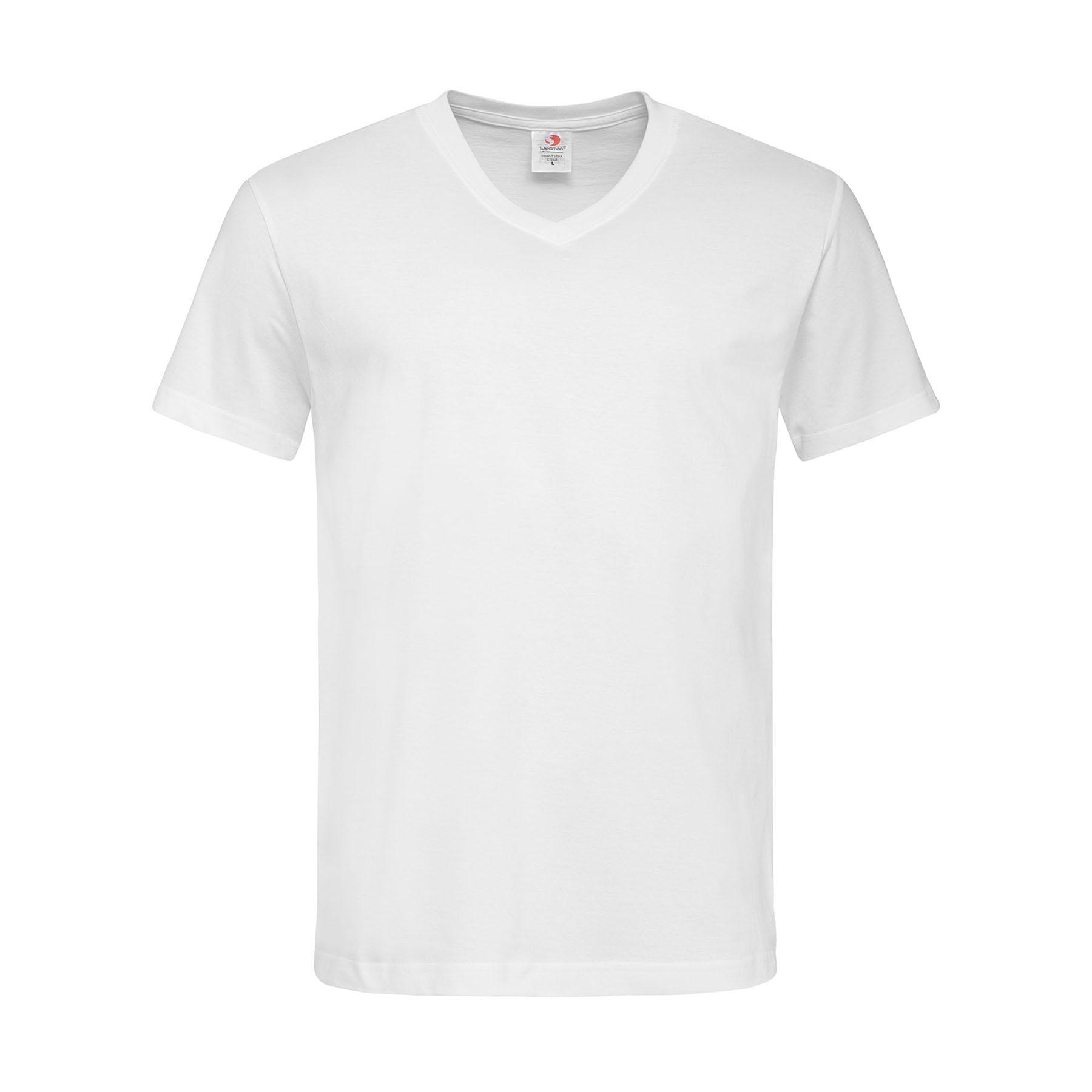 Stedman Classics Stedman Mens Classic V Neck Tee S wit
