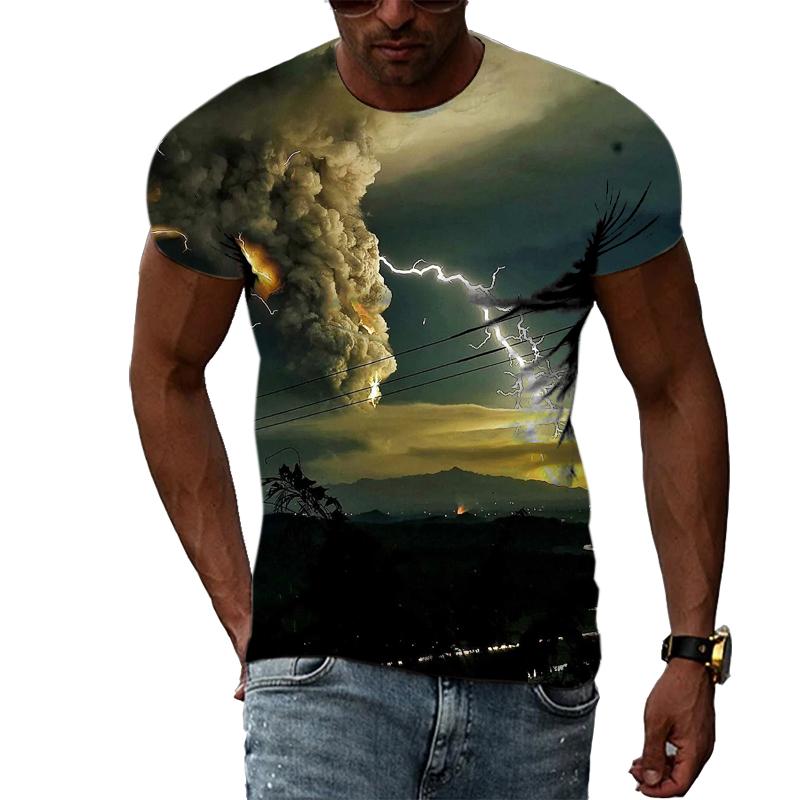 ETST WENDY 05 Nieuwe 3D trendyol mannen Natuurlijke Landschap grafische t-shirts Zomer Mode Hiphop Casual Print T-shirt Persoonlijkheid Knappe Tee Top 6XL