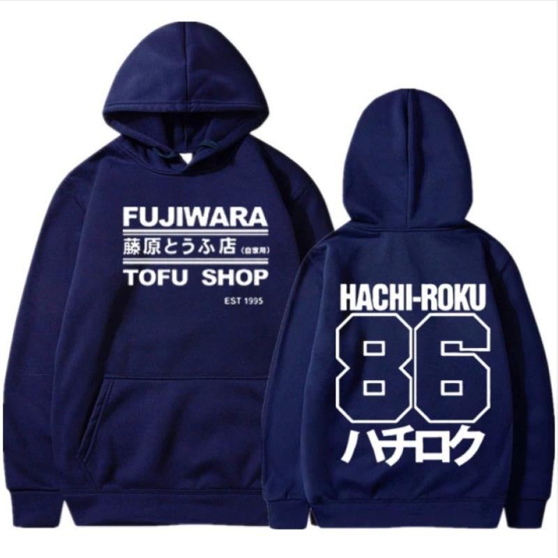 Xuhaijian02 Anime Initial D Manga Hachiroku Shift Drift Heren Hoodie Takumi Fujiwara Tofu Winkel Bezorging AE86 Heren Hooded Sweatshirt XL