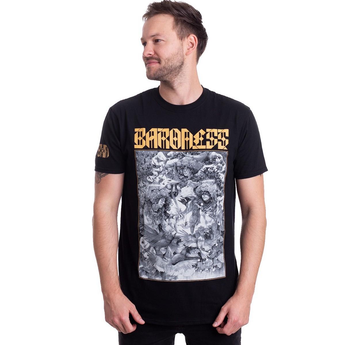 Pertemba FR - Apparel Barones Unisex volwassen goud en grijs katoenen T-shirt met print op de rug S