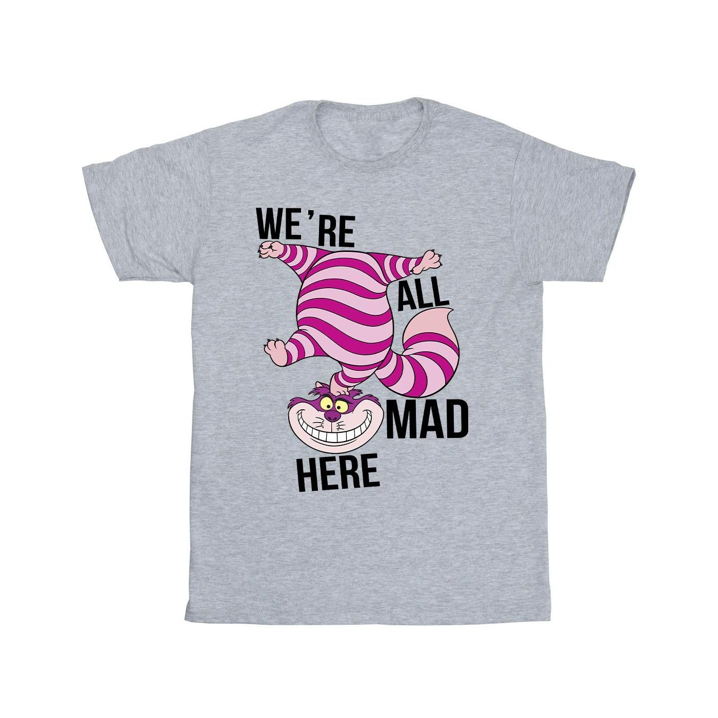 Disney Heren Alice In Wonderland All Mad Here T-shirt L grijs