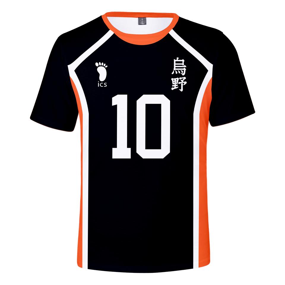 Xin nan zhuang Haikyuu 3d T-shirt Volleybal Team Uniform Trainingskleding Mannen Vrouwen T-shirt Kinderen Shirt Zomer Casual Korte Mouw Jongens Tops XS