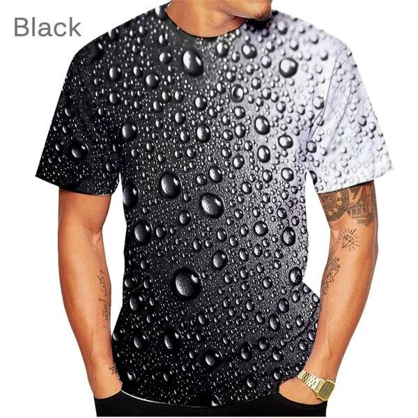 Subilier Mode Regendruppel 3D Print T-shirt Zomer Nieuwe Mannen/Vrouwen Sport T-shirts Over
