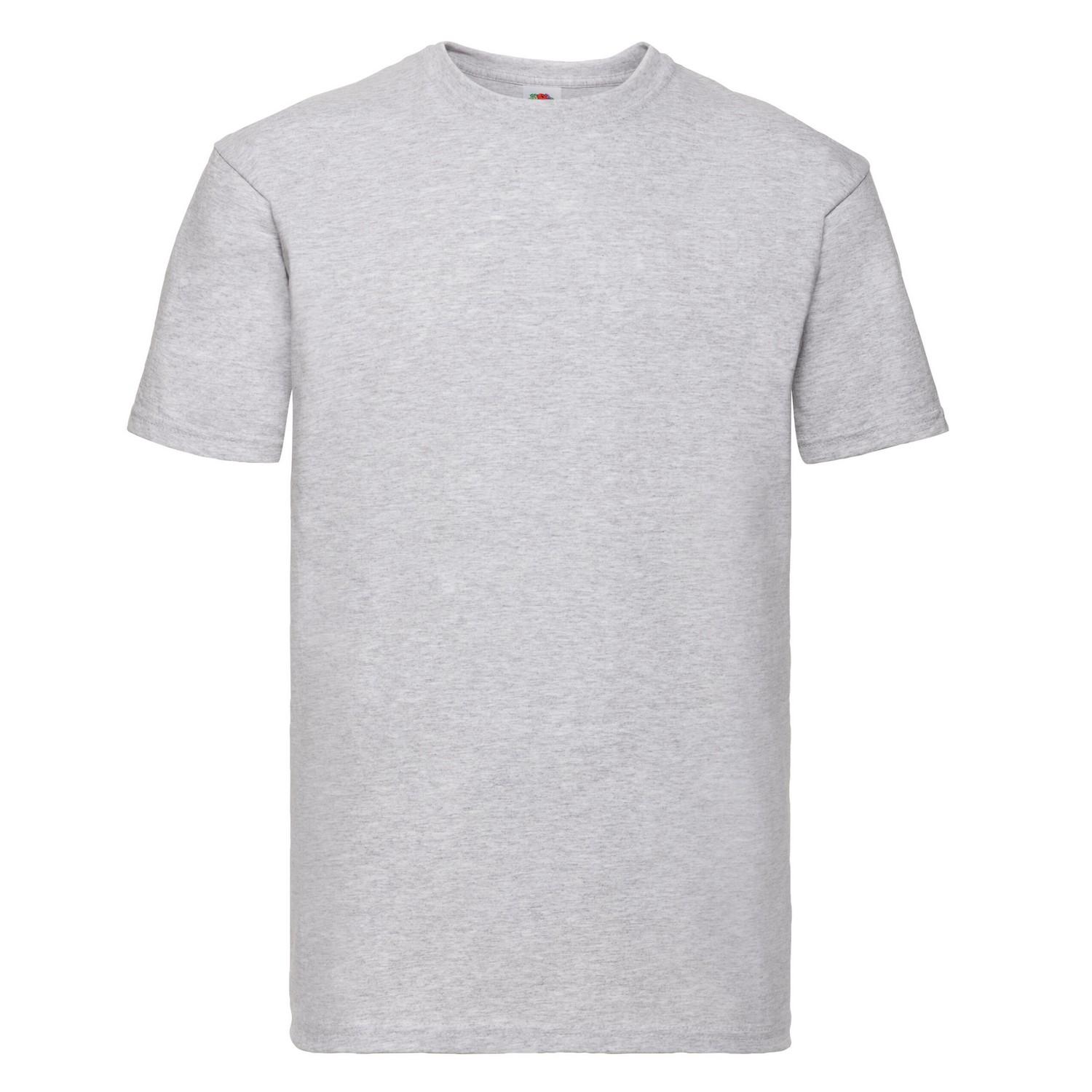 Fruit Of The Loom Mens Super Premium Heather T-Shirt grijs