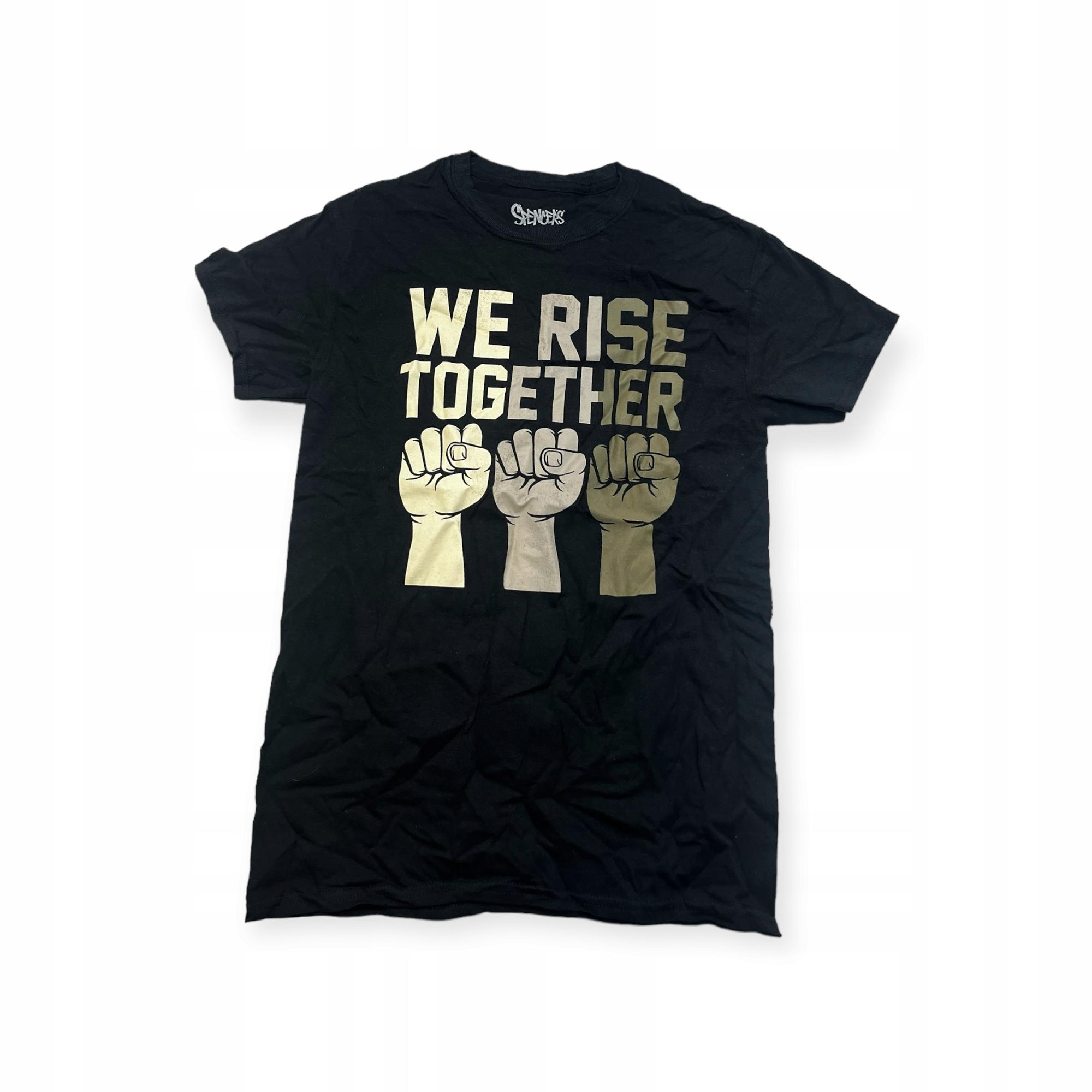 Outletup-clothes Koszulka T-shirt męski okrągły dekolt SPENCER'S nadruk S
