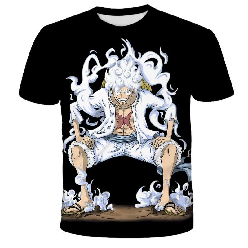 HerSight Mode Kind Anime One Piece Luffy T-shirt Jongenskleding Kinderen Jongens T-shirt Kinderen T-shirt Zomer Korte Mouw Tops Tees S