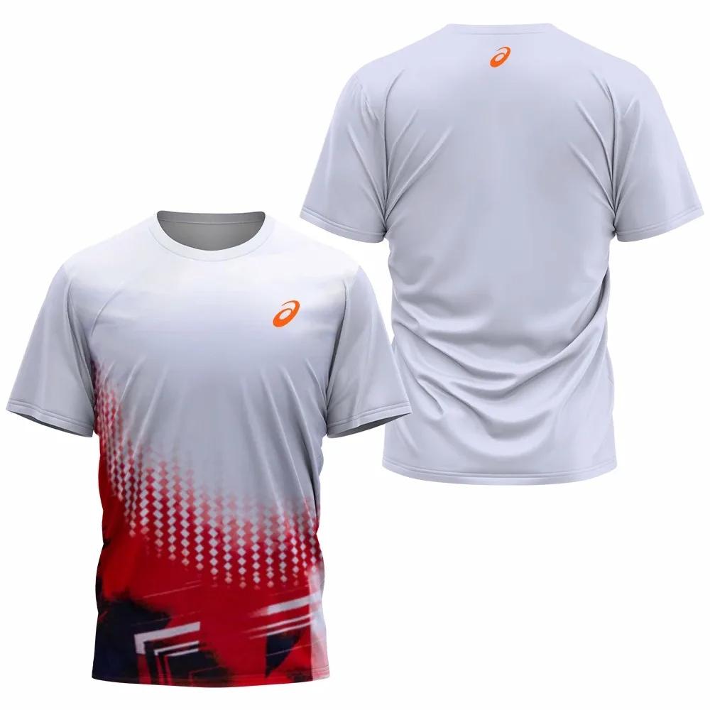 ETST 07 Heren Sport T-shirt Badminton Tafeltennis Voor Buiten Hardlopen Fitness Korte Mouw Oversized Tops Zomer Casual O-hals Snel Droog T-shirt S