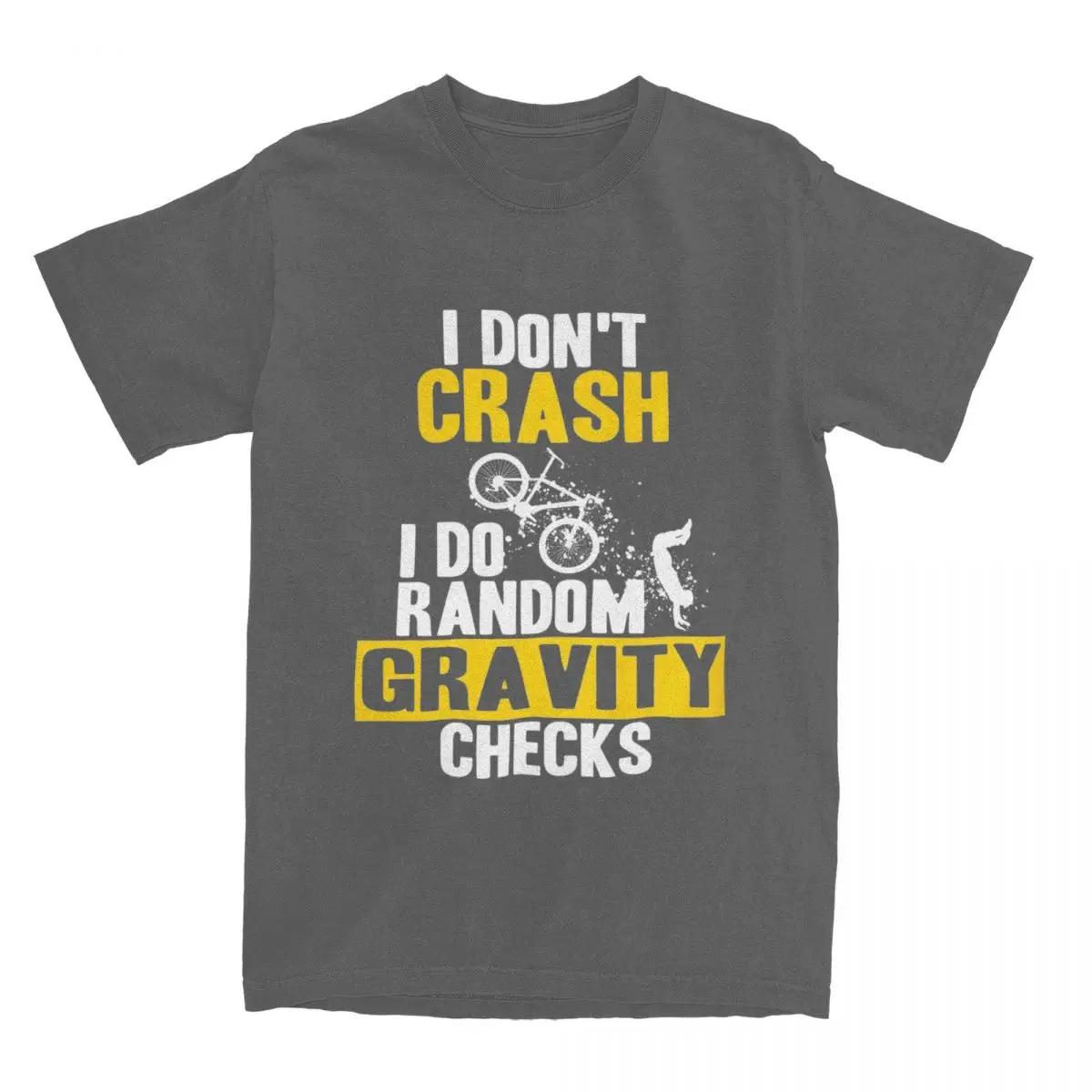 The best product for you Grappig Mountainbike MTB Fietsen Downhill T-shirt voor Mannen Vrouwen Zwaartekracht Checks Dirt Biker T-shirts Shirt Cadeau Idee Kleding M donkergrijze kleur
