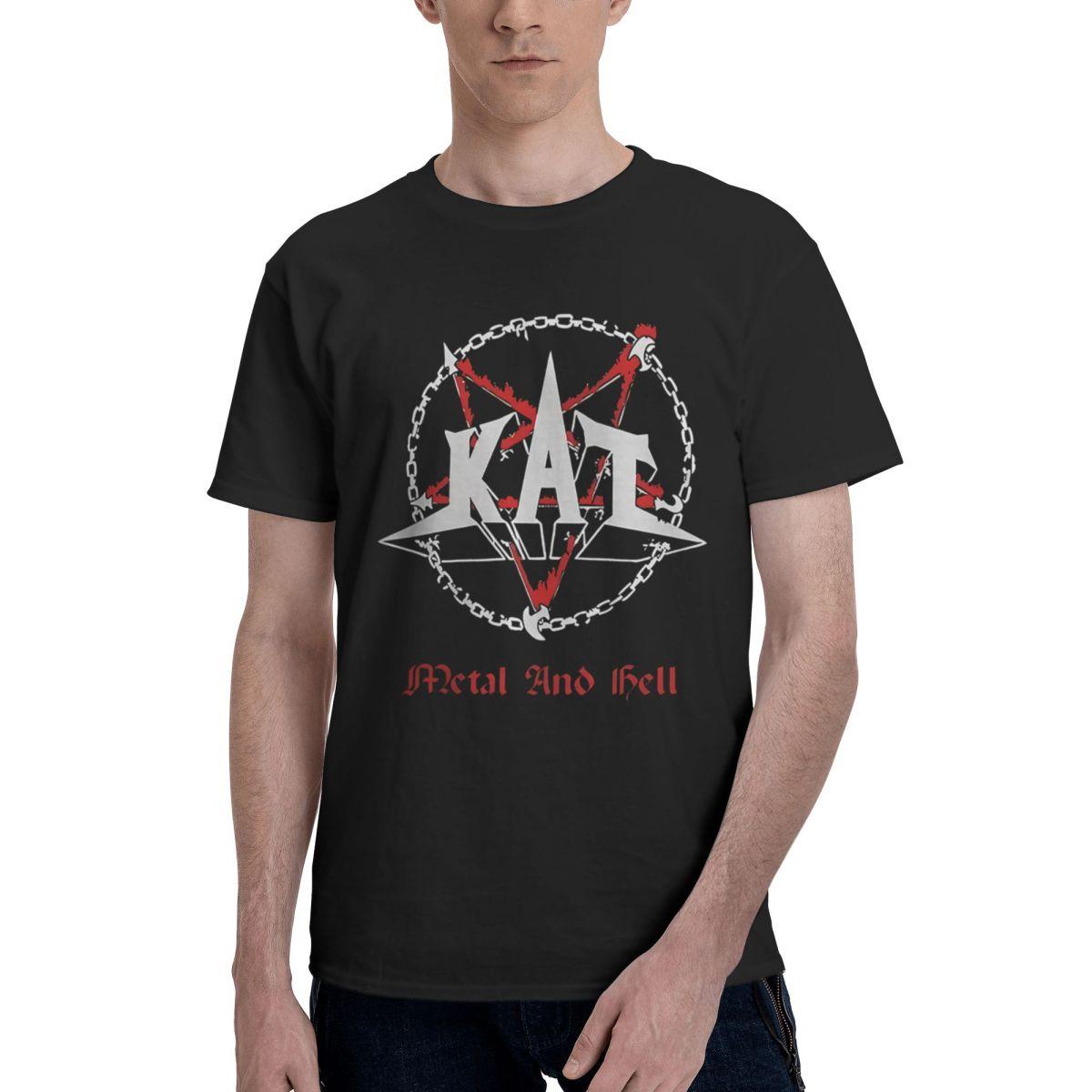 The best product for you Kat Metal And Hell O Neck 100% Cotton Casual Breathable Confortable T-Shirt New In Tops And T-Shirts Men T-Shirt M zwart