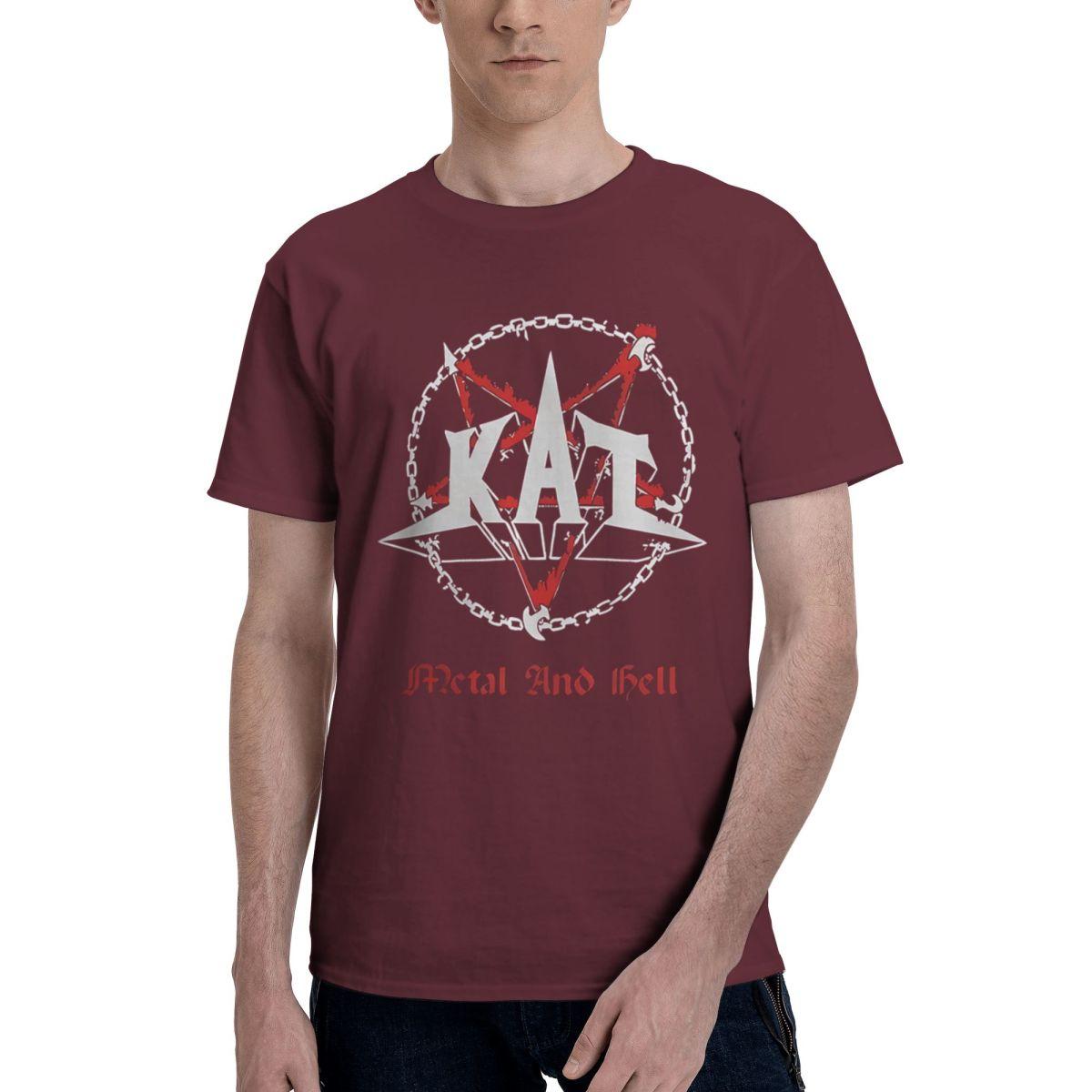The best product for you Kat Metal And Hell O Neck 100% Cotton Casual Breathable Confortable T-Shirt New In Tops And T-Shirts Men T-Shirt S bruin