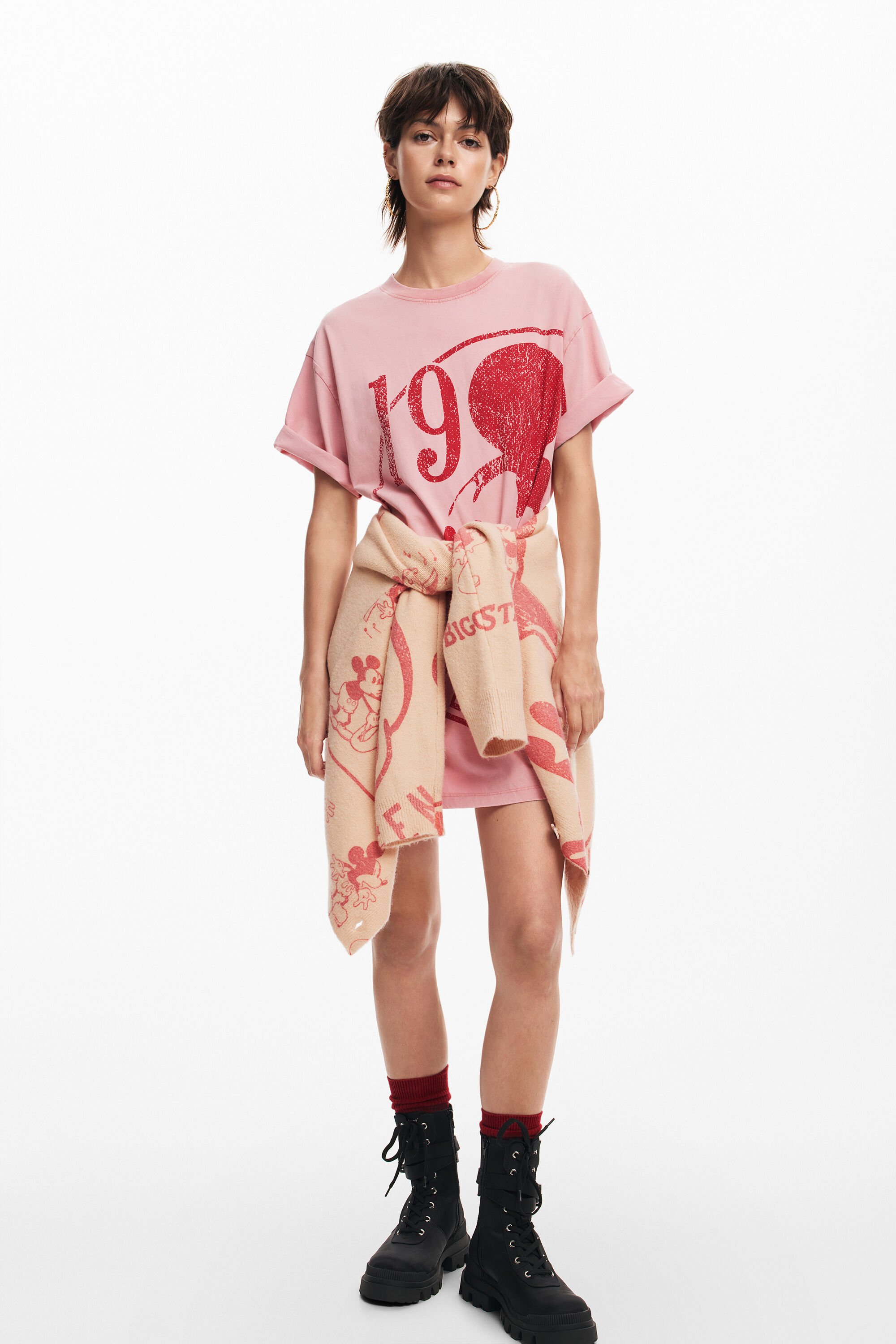Desigual Kort jurkje Mickey Mouse - RED