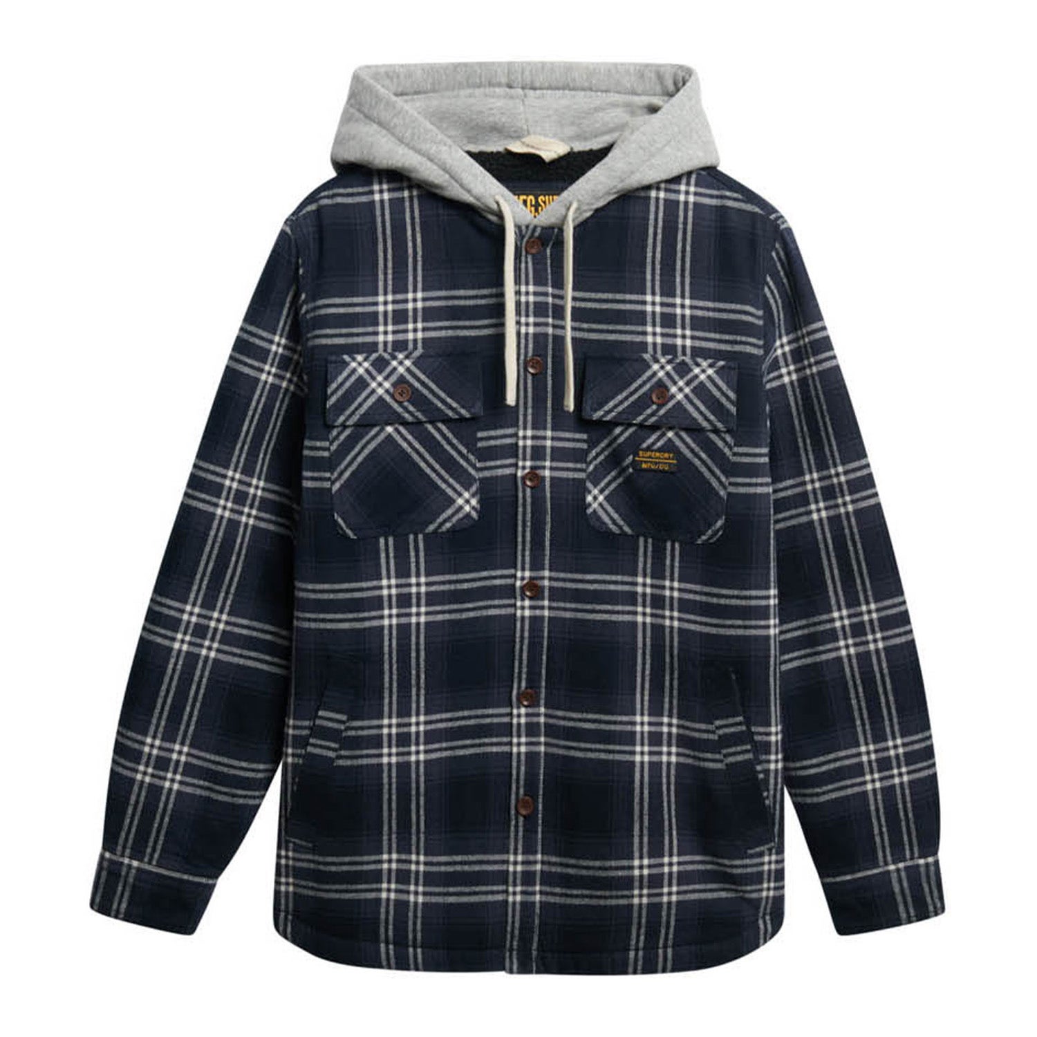 Superdry Overhemd met lange mouwen SURPLUS HOODED CHECK SHIRT