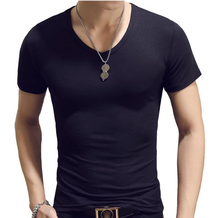 Yalujia Modieus slank heren-T-shirt Zacht en comfortabel ademend katoenen herenoverhemd Fitness en vrije tijd XL