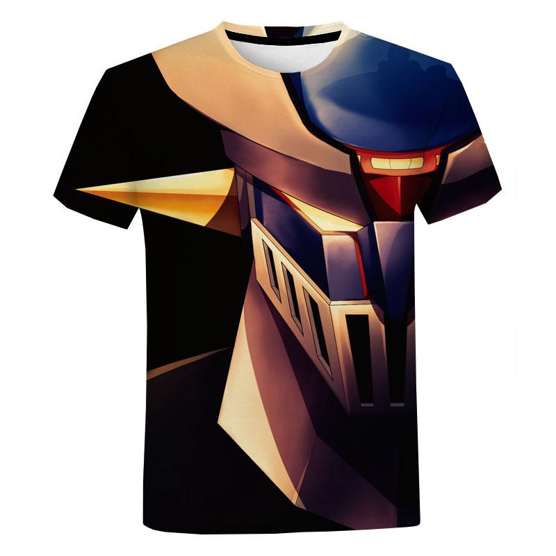 Baibao QIQI Y2K Herenkleding Mazinger Z Grafische T-shirts Ronde Hals Oversized T-shirt Mode Casual Harajuku Streetwear Tops Tees L