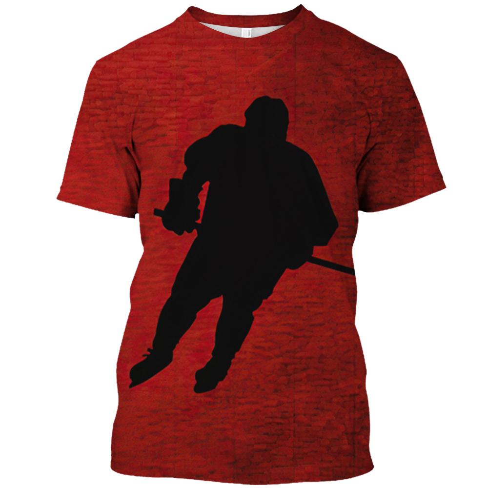 ETST 03 Hockey T-shirt 3D-printen Korte mouwen Top Mode Sport Casual T-shirts Oversized herenkleding Outdoor Streetwear Fans Kleding XS