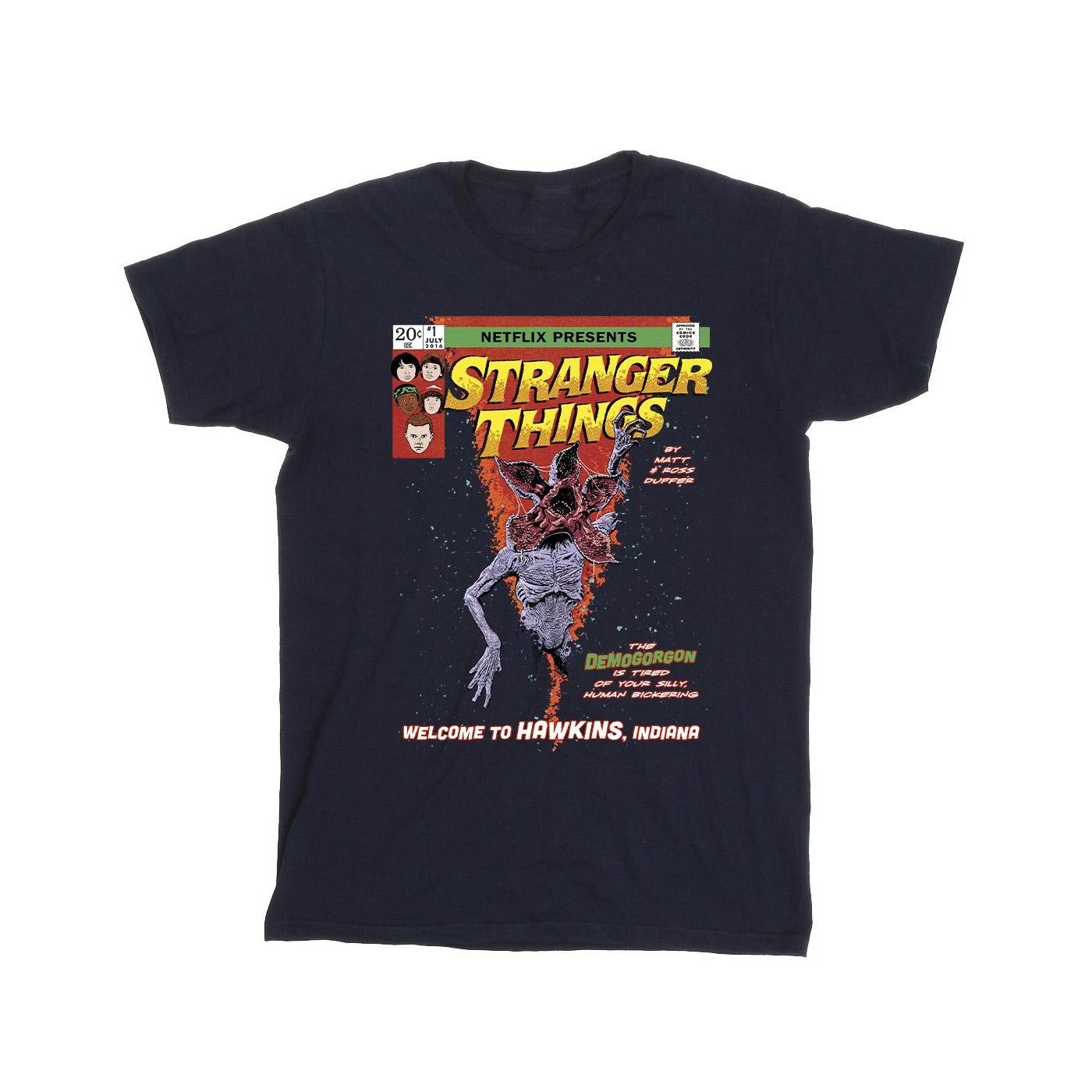 Pertemba FR - Apparel Netflix Heren Stranger Things Comic Cover T-shirt 5XL marineblauwe kleur