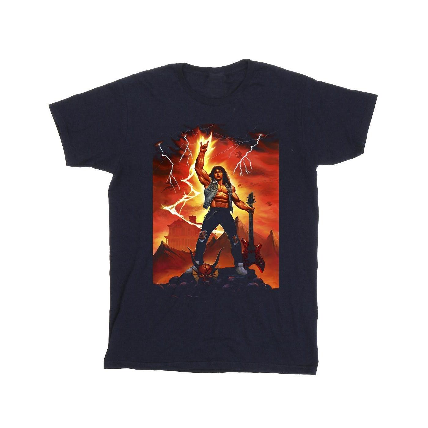 Pertemba FR - Apparel Netflix Heren Stranger Things Hell Gitaar T-shirt 5XL marineblauwe kleur